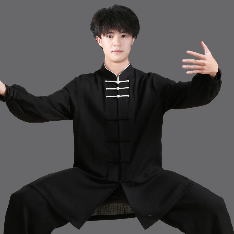 

Одежда для тай-чи, дышащая хлопково-льняная тренировочная одежда, женская одежда для боевых искусств, одежда для выступлений, 2022, новый стиль