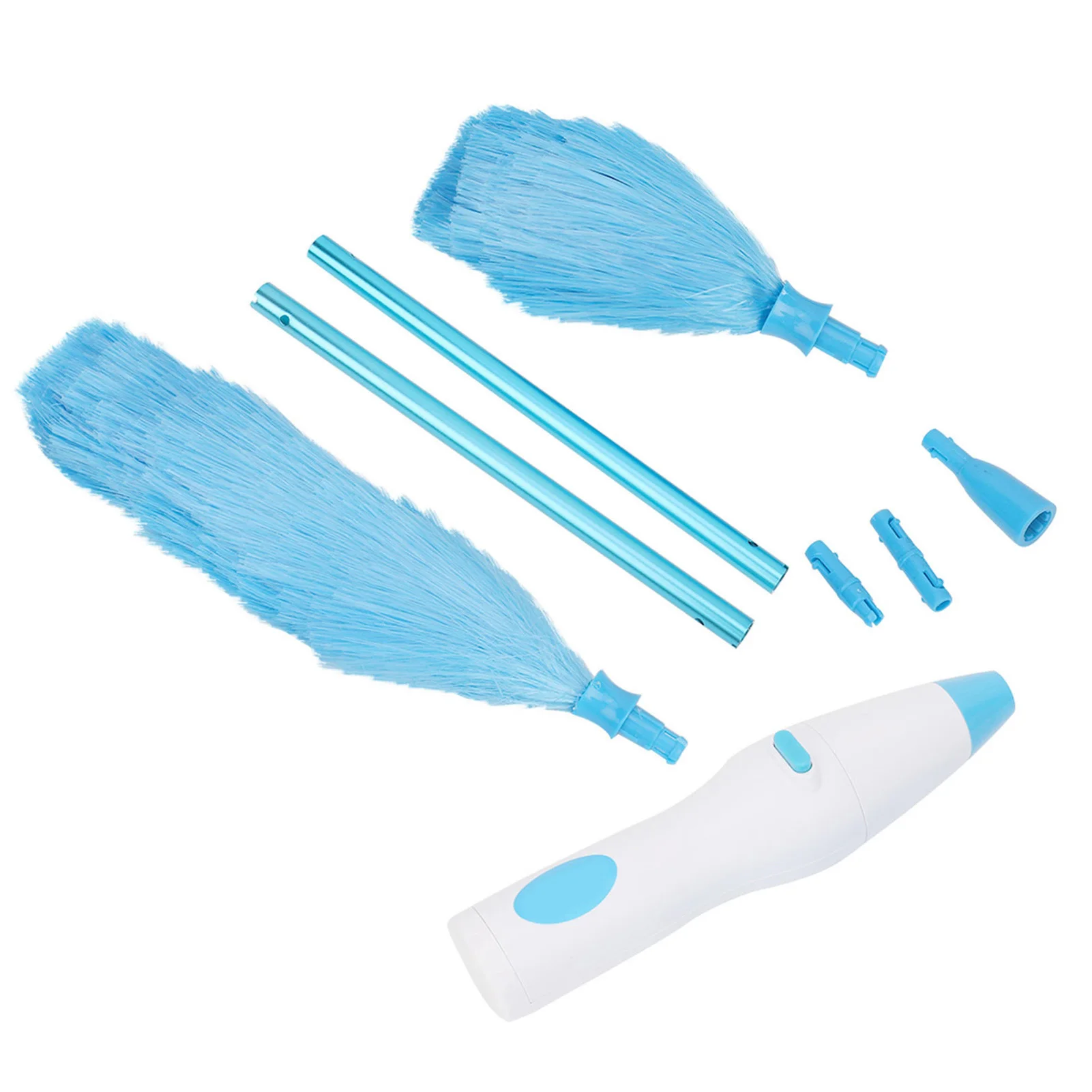 Escova de limpeza elétrica, espanadores plásticos, remoção ininterrupta de poeira para móveis, espanador do escritório, 9.25 * 1.57in