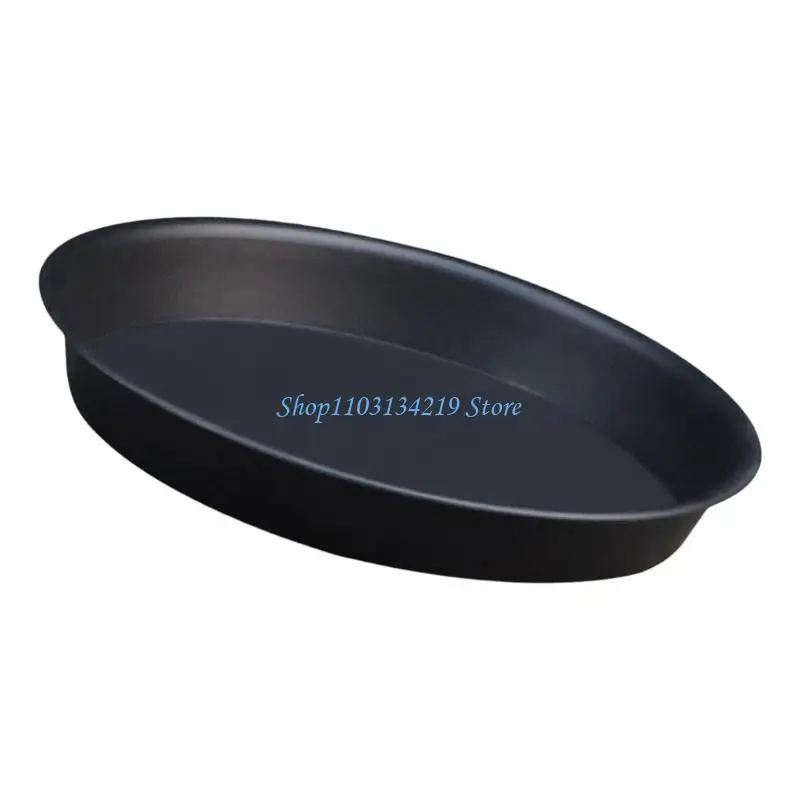 N5KC Matte Black Flower Pot Coasters Plastic Plant Drip Trays For Indoor And Outdoor Gardening Planting Accessories 13.6inch