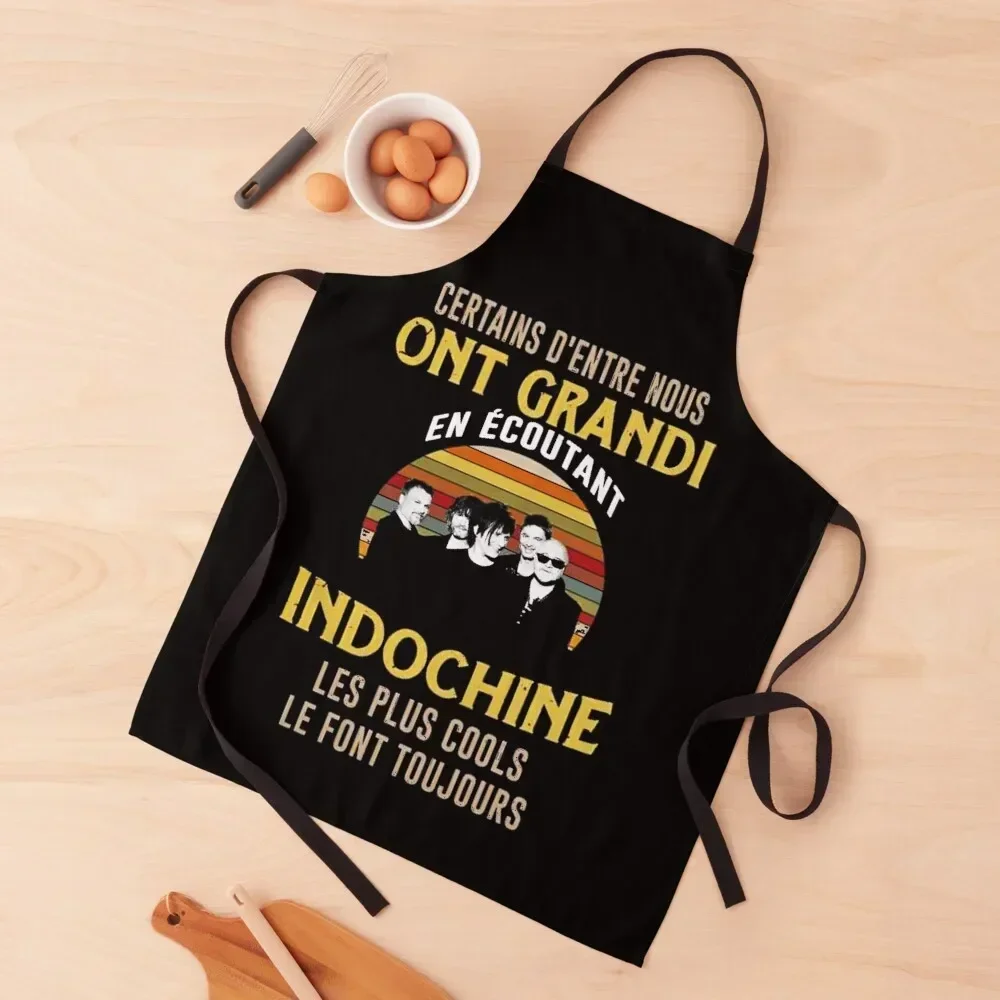 Best of Indochine band logo7 exselna Genres: Rock, ?new wave Apron home women christmas kitchen Apron