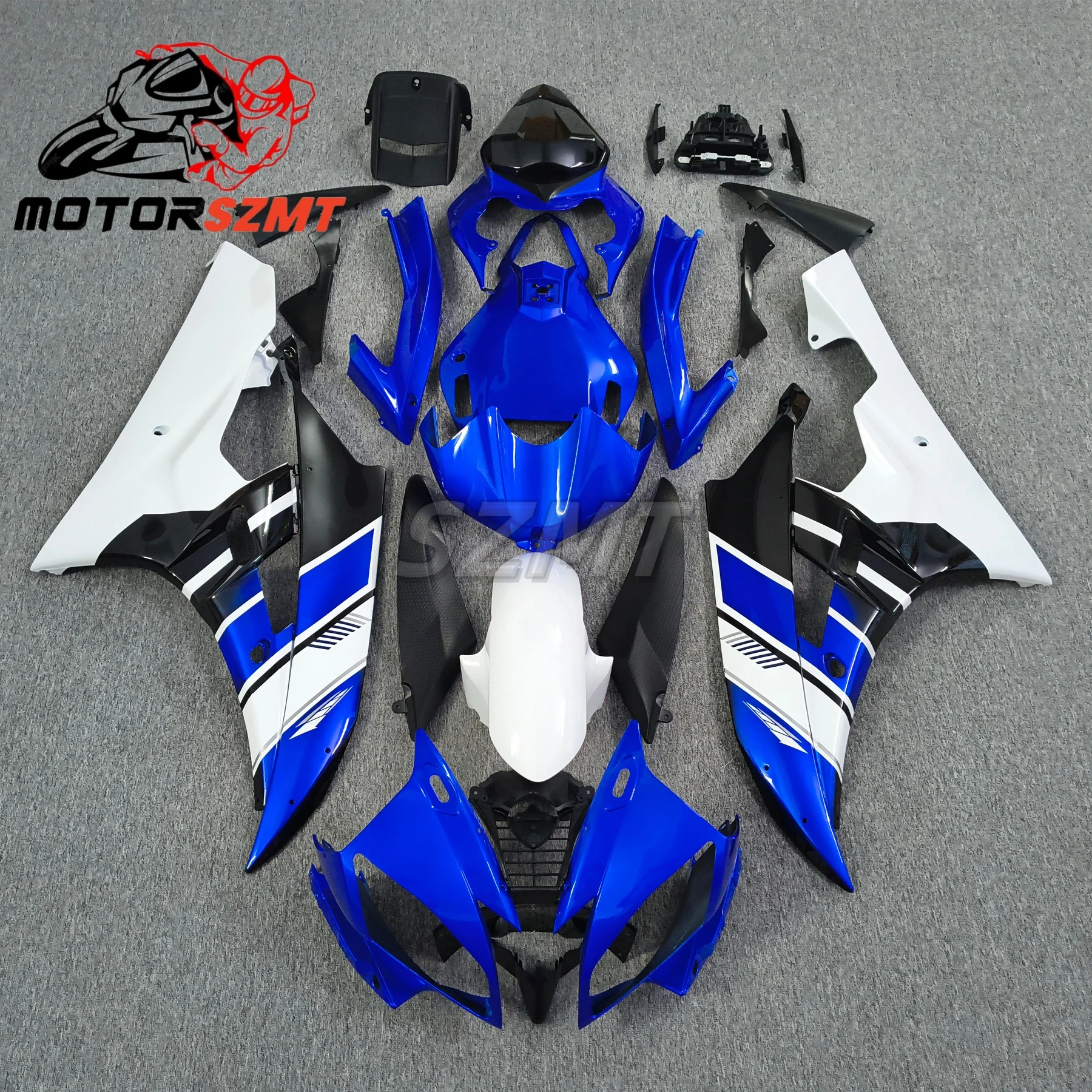 pour for YAMAHA YZF-R6 2006 2007 YZF R6 06 07 Black Gray Motorcycle ABS Fairings Injection Bodywork Housing