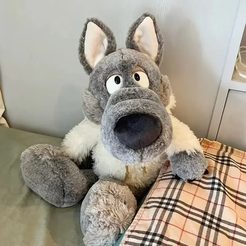 Muñeco de lobo feo en ropa de oveja, juguete de peluche, muñeco de lobo malvado, almohada, regalo de cumpleaños