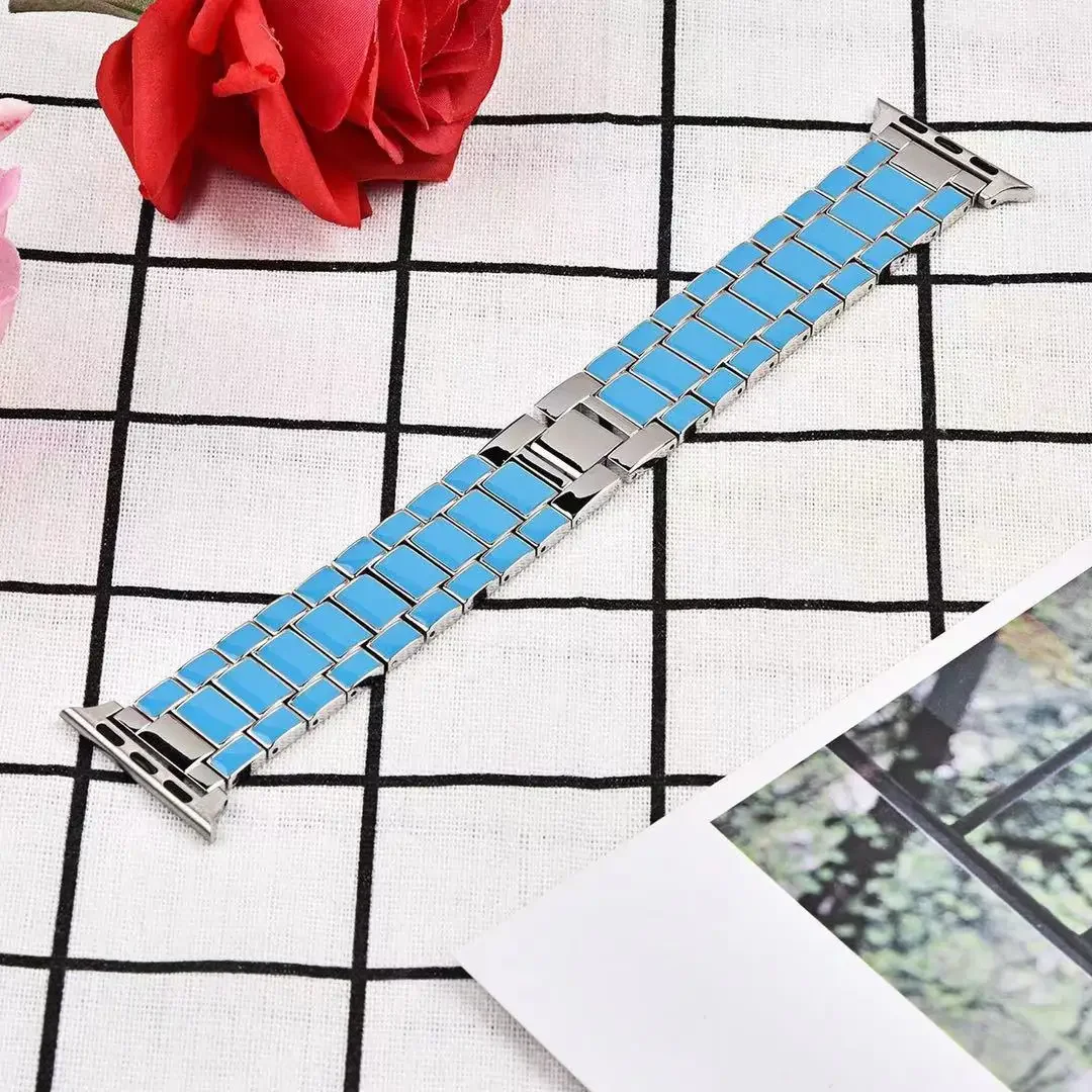 Luxury metal strap For Apple watch 6 5 4 SE 44mm 40mm replacement bracelet Series Ultra 10 9 8 7 45mm 41mm 42mm 46mm Metal strap