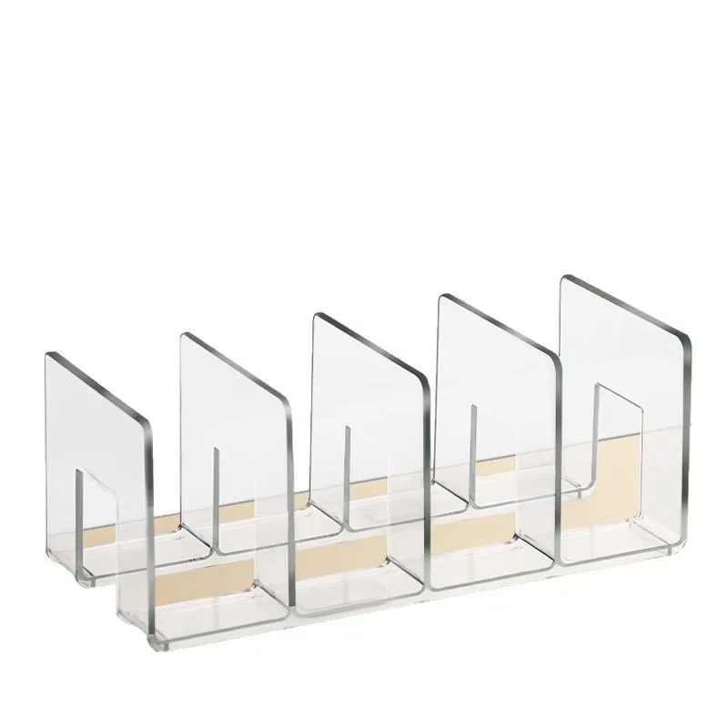 Clear Plastic Purse Handbag Organizer 4 Sections Bag Closet Shelf Divider Purse Display Stand Handbag Storage Organizer Holder view 5