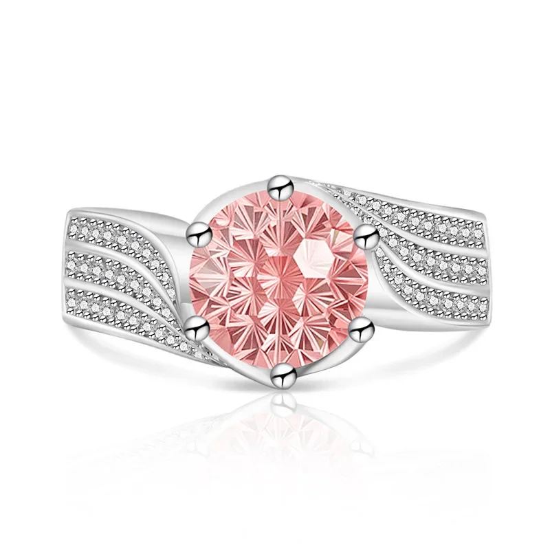 Im Jahr 2026 erscheint der klassische 925 Silber 'Drei Leben, Drei Lieben' Ring mit wunderschönem Schnitt. Der Bezaubernde Papara Diamant Damenstil – Detail 12