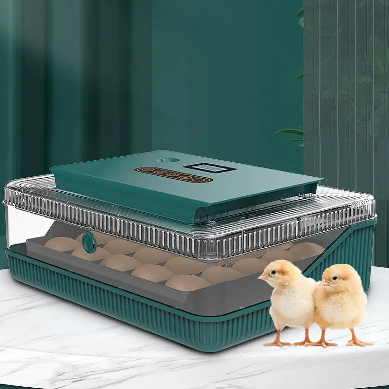 

Egg Incubator Automatic Intelligent Full Viewing Farm Home Use Adjustable Tray Poultry Hatcher for Hatching Chickens