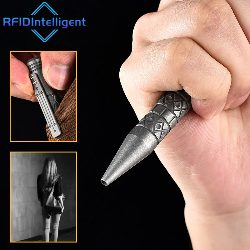 Imagem -04 - Multi Funcional Titanium Alloy Tactical Pen Autodefesa Aço Disjuntor de Vidro de Emergência Sobrevivência Suprimentos Alta Qualidade