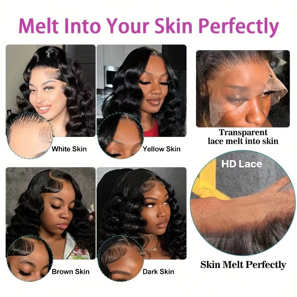 250 الكثافة فضفاض موجة عميقة الشعر البشري 13x4 HD كامل الدانتيل الشفاف إغلاق الباروكات شعر الإنسان مجعد الدانتيل الجبهة الباروكات للمرأة