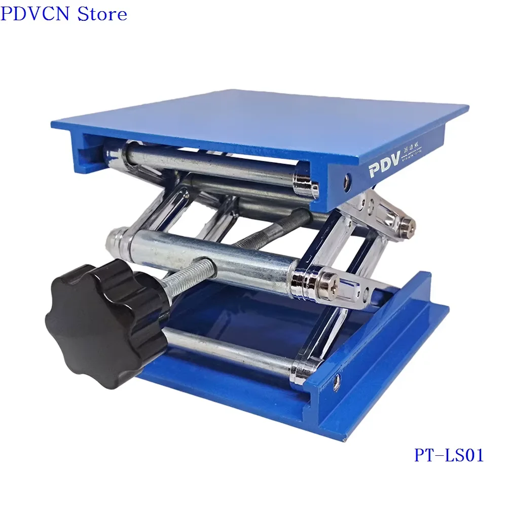 4X4'' Aluminum Manual Lab Jack lift Optical Sliding stage blue Lifting platform  Manual Vertical Translation Stage