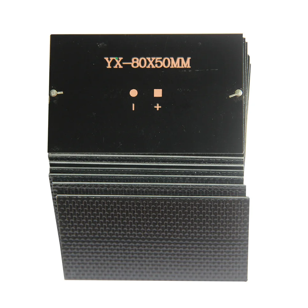 工場小型太陽電池 0.6 ワット ETFE 単結晶ミニソーラーパネル 80*50 ミリメートル 3.7 V-6 V 電子玩具充電用