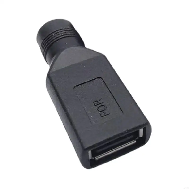 573A USB 남성/여성 원형 헤드 원형 구멍 DC5.5x2.1 암 소켓 커넥터 USB5V 충전 전력 변환기 어댑터