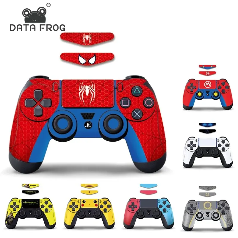 2024 New 9 Styles Protective Sticker Cover For PS4 Pro Slim Skin Decal For Sony PlayStation 4 Game Controller Accessories