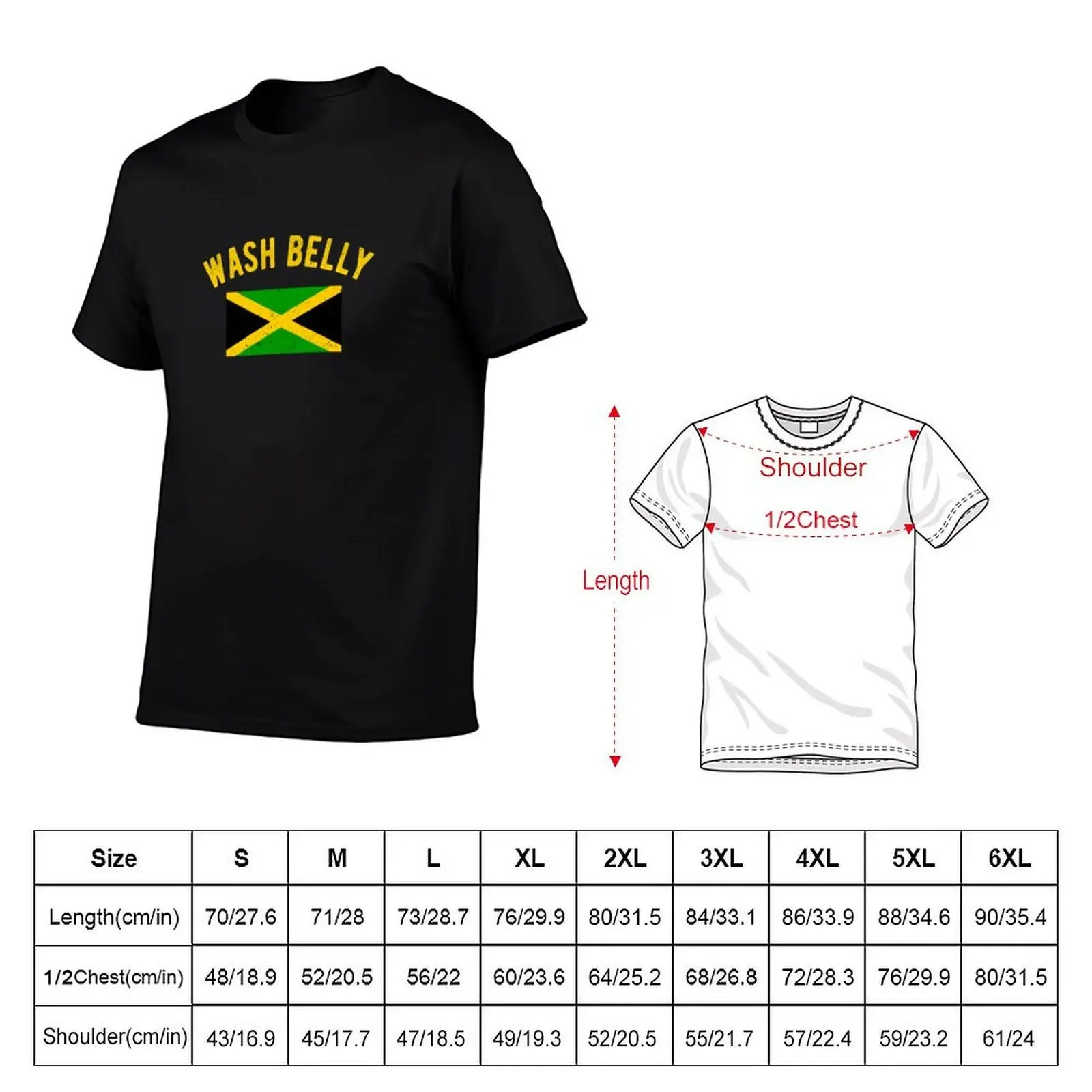 Wash Belly Jamaica Slang Funny Jamaican Phrase T-Shirt baggy shirts cotton graphic tees vintage t shirts luxury clothes men