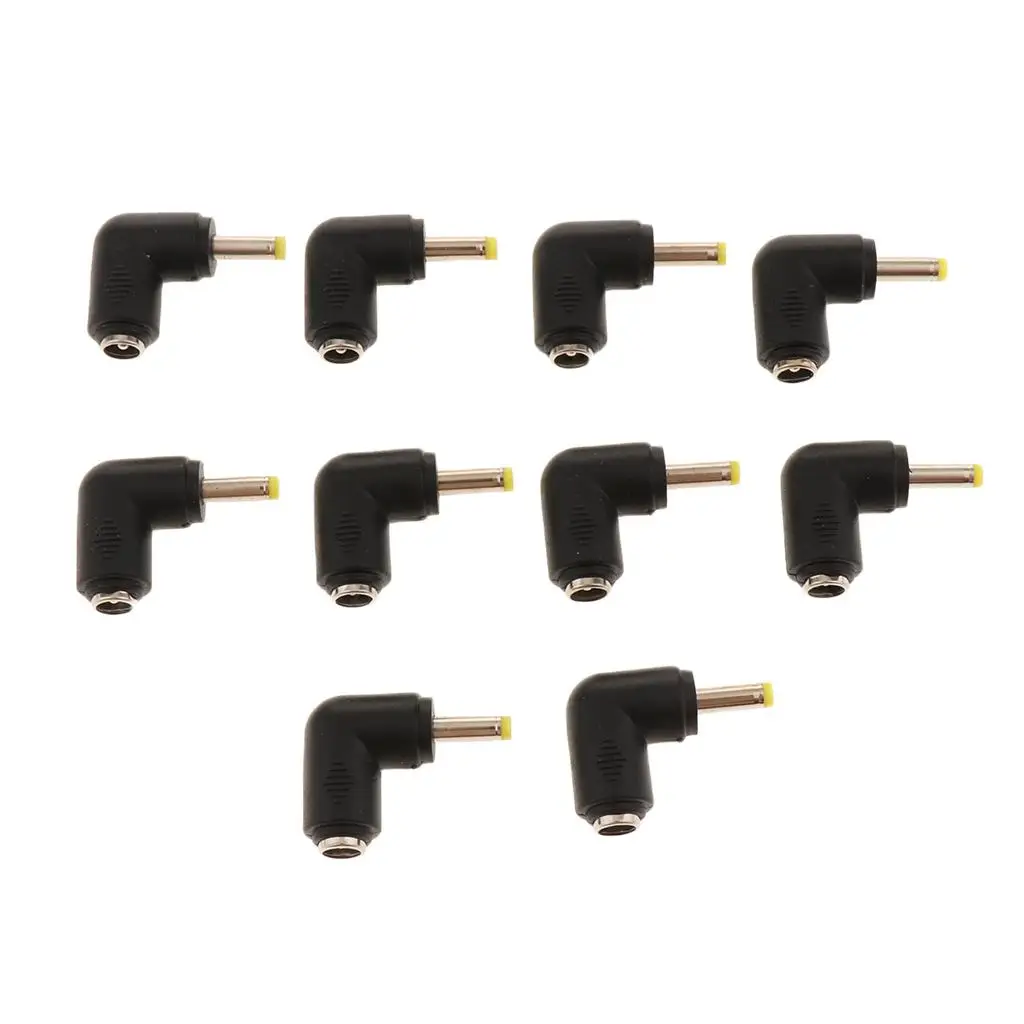 5x10 Pieces DC 5.5x2.1 Female to 4.0x1.7 Male Right Angle Power Connector