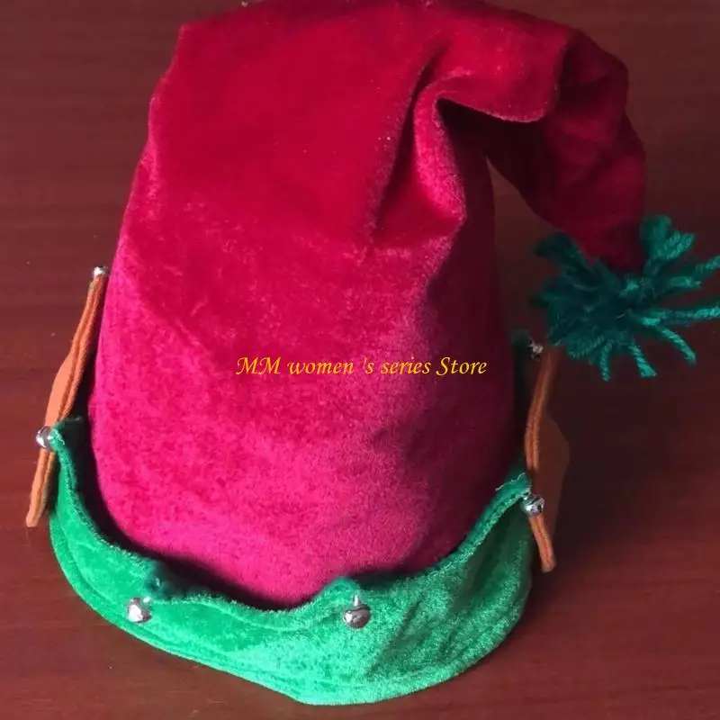 

Q39C Children Christmas Hat Costume Soft and Warm Adjustable Christmas Dwarf Hat Party Hat for Kid Women Christmas Parties