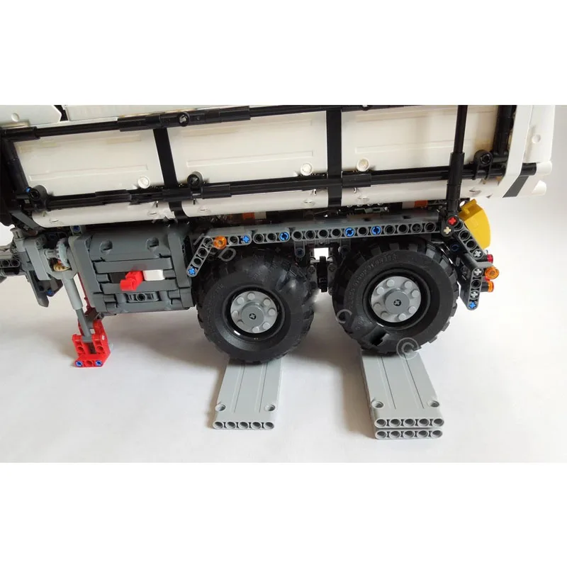 MOC-32588 Classic New Cargo Dump Trailer White Building Block Model 1608 Parts Boys' and Children's Birthday Christmas Toy Gift