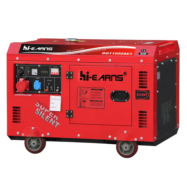 

Hi-earns brand 10kva air cooled die·sel generator silent type three phase genset price