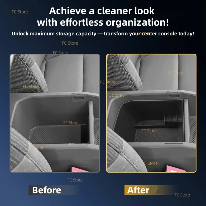 Für Kia EV3 EV4 2024 2025 2026 Mittelkonsole Armlehnen-Aufbewahrungsbox ABS Ordnungsbox Organizer Auto-Zubehör Weihnachten – Detail 3