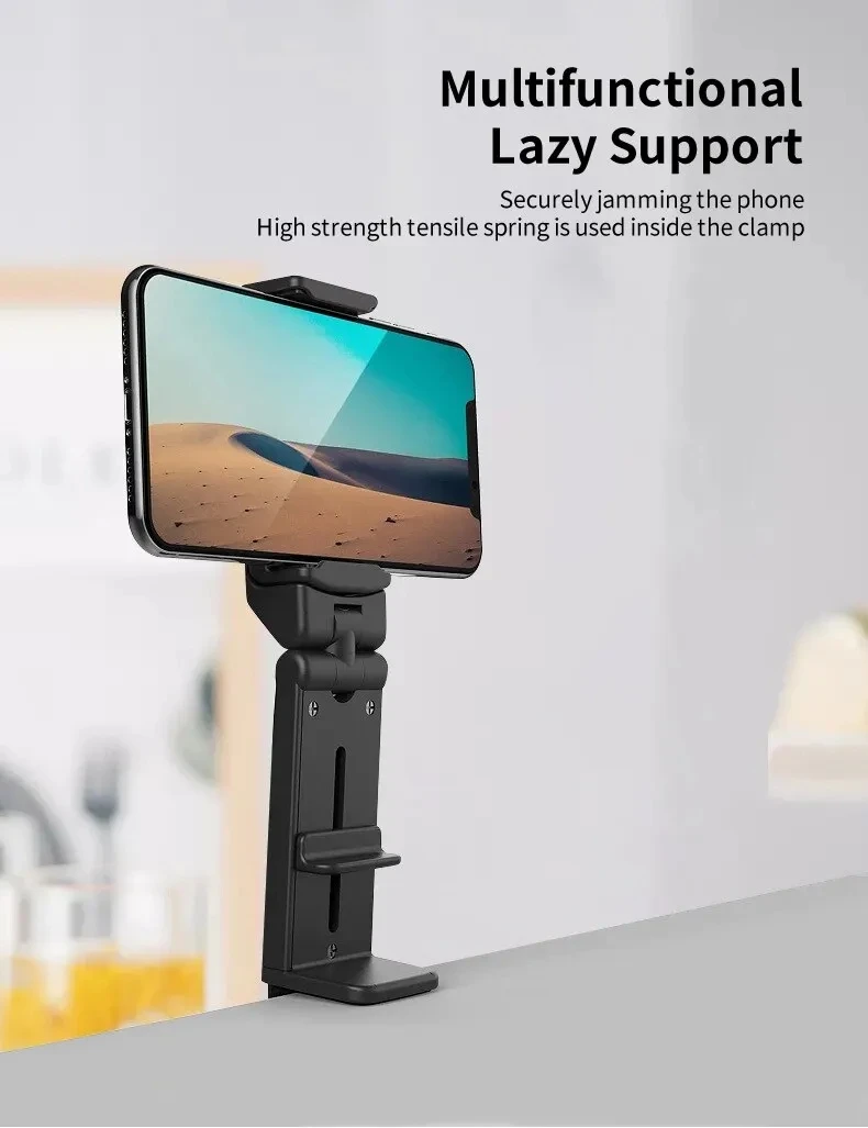 

Airplane Phone Holder Portable Travel Stand Desk Flight Foldable Adjustable Rotatable Selfie Holding Train Seat Stand Support