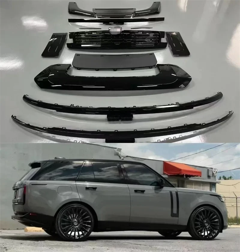 

For Land Rover Range Rover Vogue 2023 2024 ABS Plastic Front Lip Rear Diffuser Bumper Grille Fender Trim Spoiler Body Kit