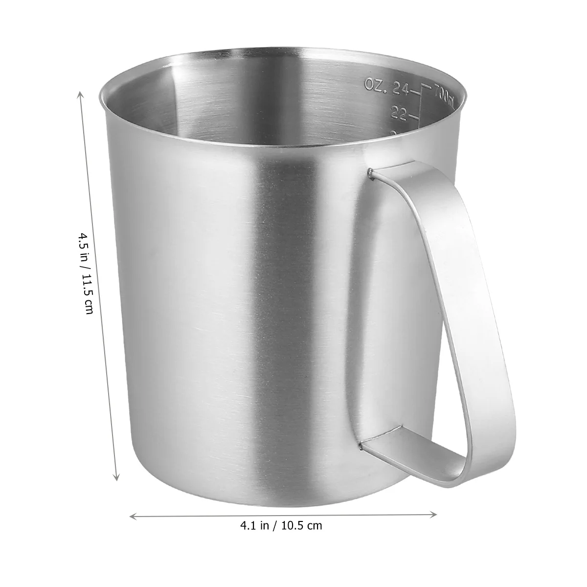 

Stainless Steel Cup 700Ml Liquid Baking Tools Kitchen Utensil Graduated Lightweight Baking Supplies Reusable Silver
