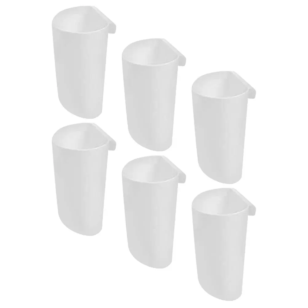 

6 Pcs Hanging Bucket Storage Basket Wall Baskets Tableware White Bins Organizing