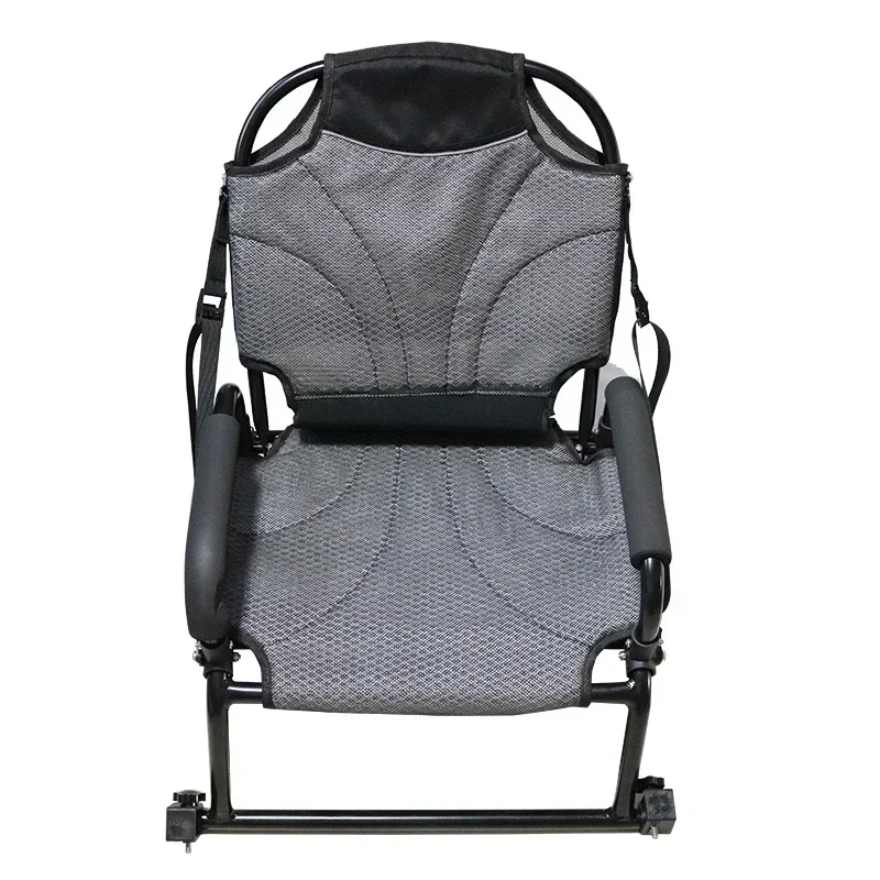 Breathable Mesh Kayak Fishing Chair with Armrests, Lightweight  Aluminum Foldable Replacement Seat for Inflatable Boat