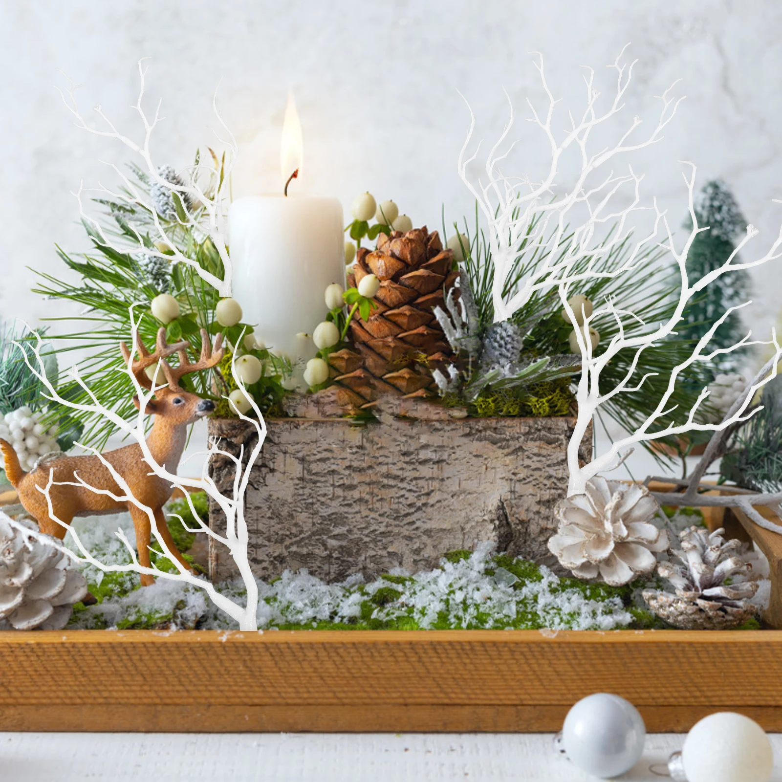 

Simulated Antlers Headdress Fake Branches For Hair Ornament Household Decor Soft Rubber Twig Reusable Artificial Tree Branches