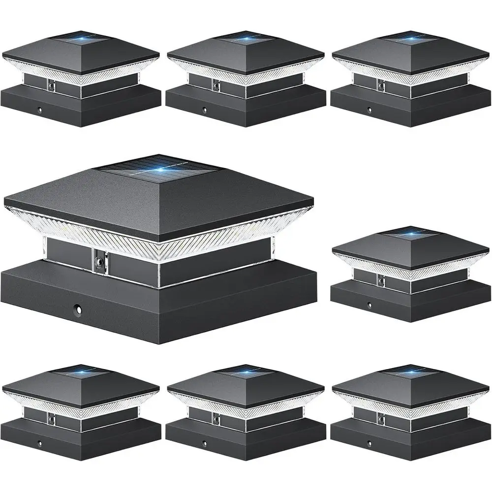 

LEY r Post Lights Outdoor, 8 Pack 40 LEDs 30 Lumens ence Post r Lights Outdoor with 3 es, Waterproo r Post Lights or 4x4, 5x5 or
