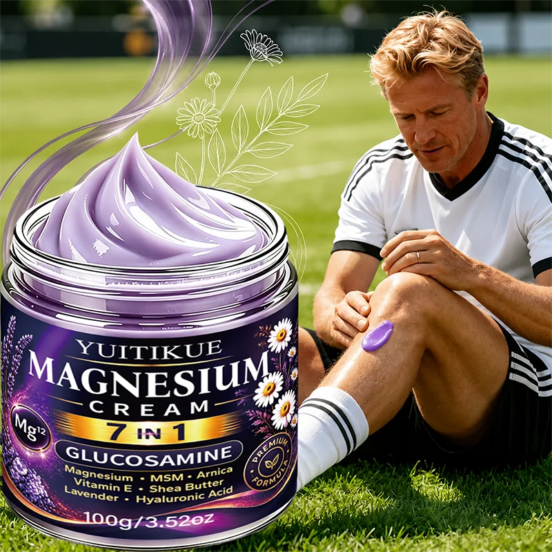 7 In 1 Magnesium Cream YUITIKUE 100g Glucosamine MSM Arnica Lavender Hyaluronic Acid Daily Joint & Body Nourishing Care Cream