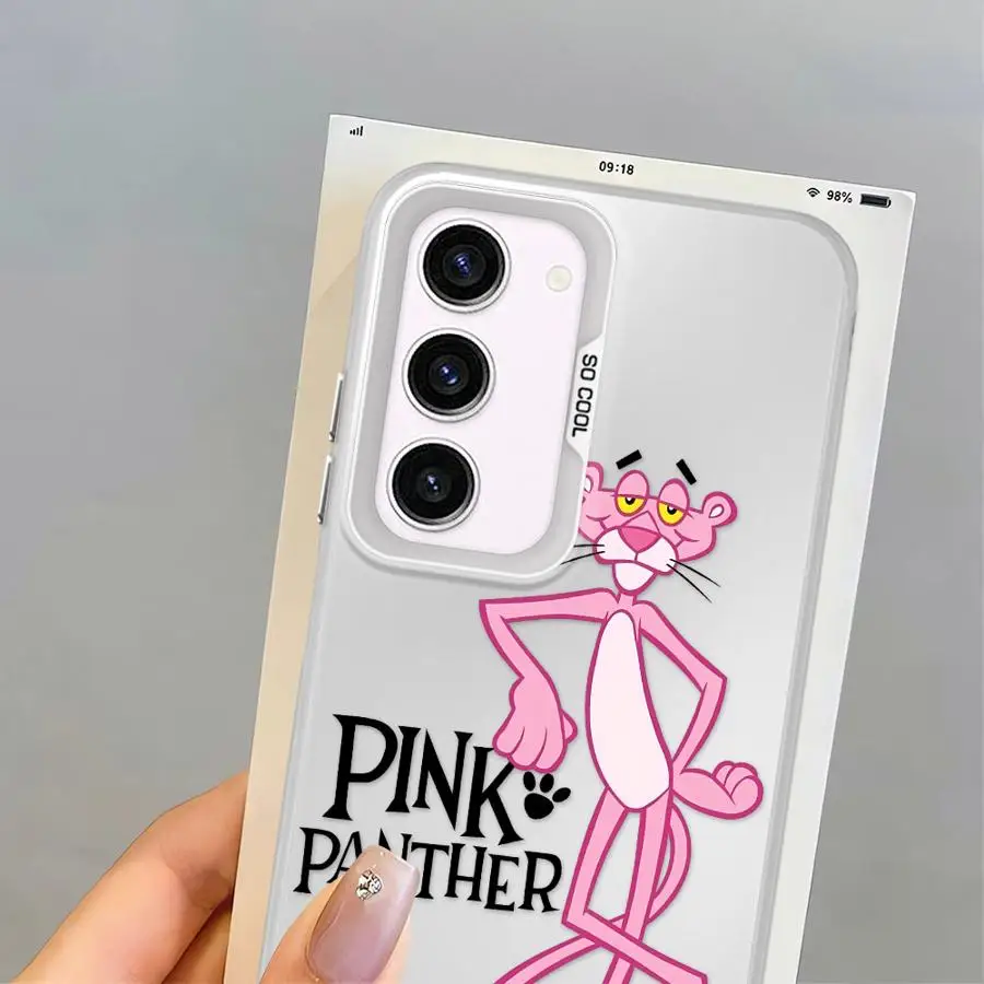 Мягкий чехол для телефона Samsung Galaxy S21 S20 FE S24Ultra S20 S25Plus S23 S25 Note 20 Ultra S24 FE S22 Ultra P-Pink PantherS