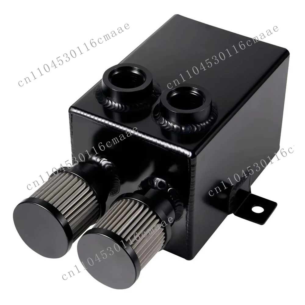 Universal 12AN Female Port 12AN Filter 10AN Drain Aluminum 2L Oil Catch Tank Baffled
