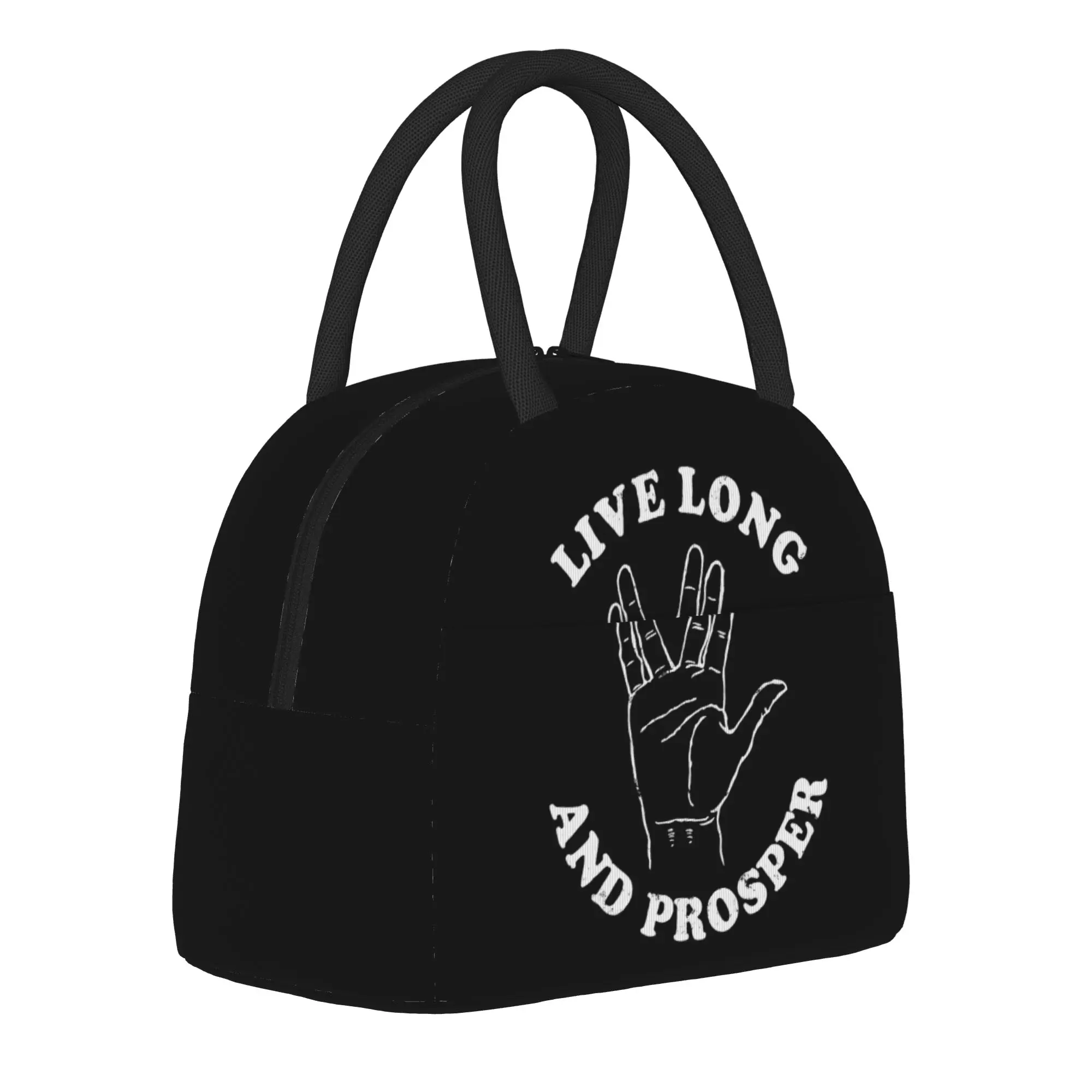Live Long Insulated Lunch Bags Portable Stars Treks Vulcan  Reusable Cooler Bag Tote Lunch Box Food Storage Bags