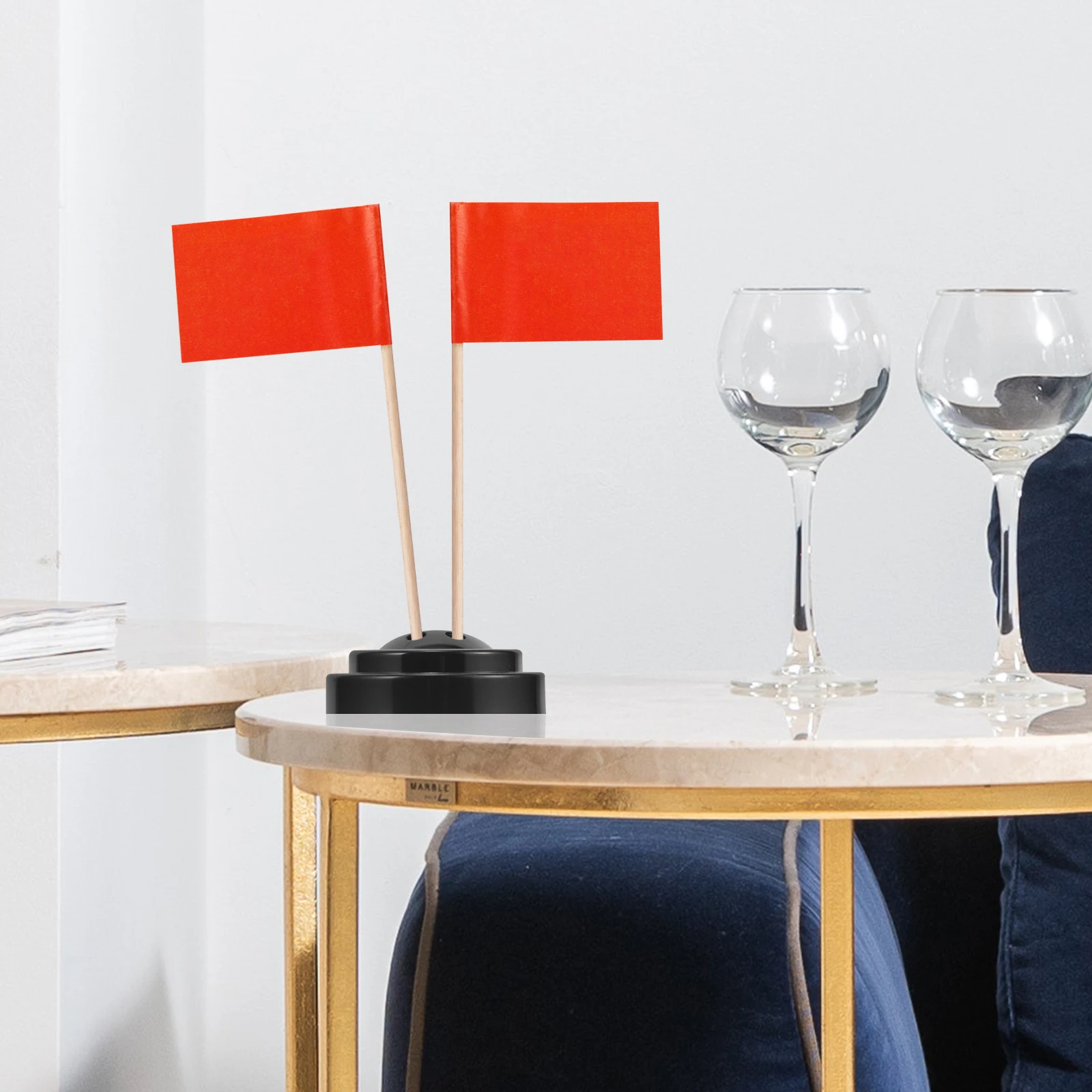 

6pcs Mini Flag Holder Stand Small Flags Base For Office Outdoor Desk Decoration Plastic Flagpole Base Garden Party Use