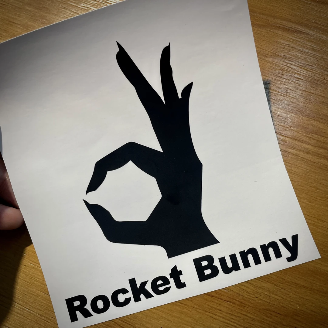Rocket Bunny JDM Wide Body Sticker For Car Triangle Side Window Personality Decor
