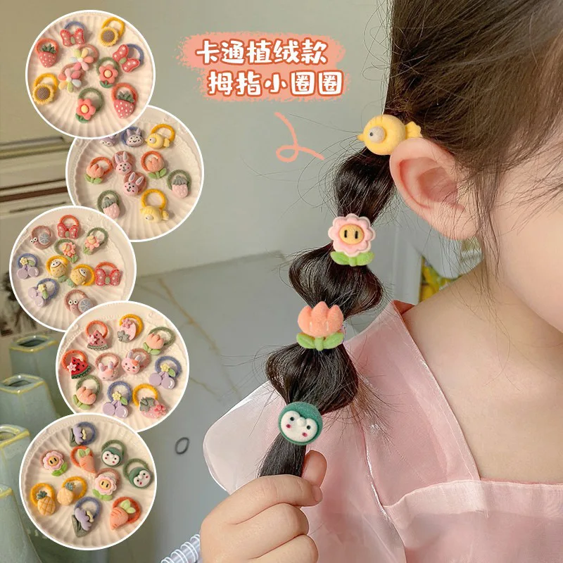 Children's Thumb Flocking Hair Accessories Baby Headband Little Girl High Elasticity No Damage To Hair Headwear hair accessories