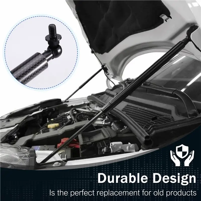 لتويوتا هايلكس SR5 2015-2023 4X4 الجبهة هود بونيه دعامة كبس بالغاز رفع دعم صدمة الربيع المخمدات ألياف الكربون الأسود #4