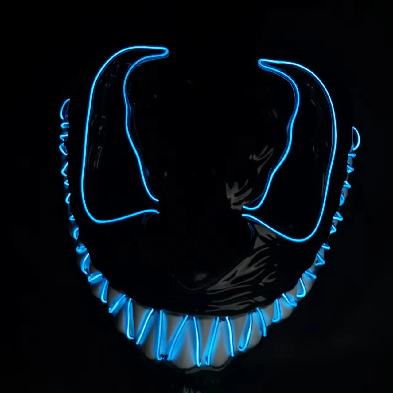 Halloween Mask LED Costume Scary Light Up EL Wire for Masquerade Glowing Mask for Men Women Kids