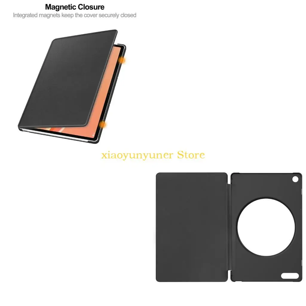P9JB Folding Stand Cover Case for TB355FU 12.1Inch Model, Hard Shell Design with Open Side and Speaker Areas for Home Use