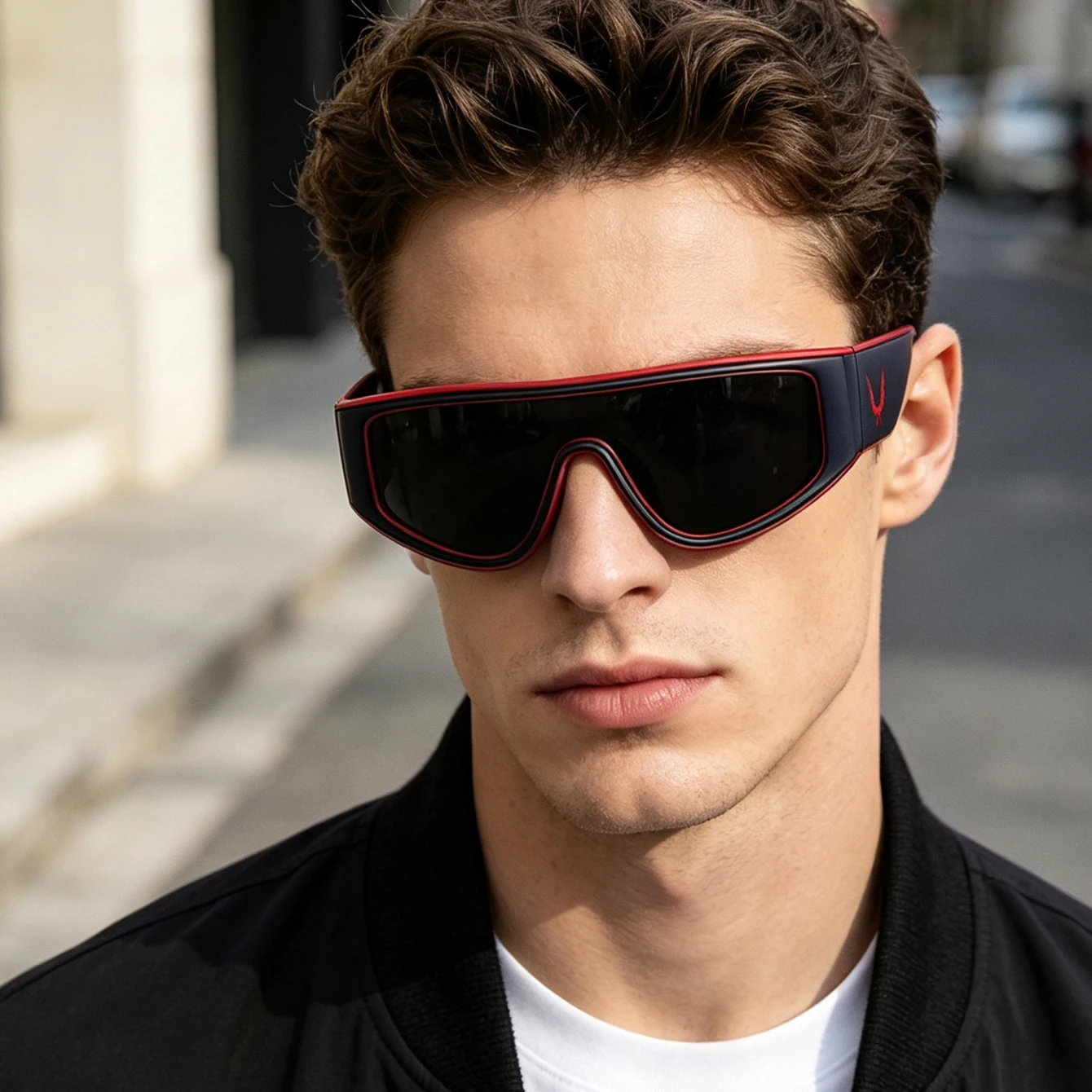 TAMWY Trendy Sunglasses for Men and Women Daily Outfit Parties Shopping Hiking Glasses Full Frame Wide Legs Eyewear