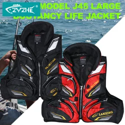 ZYZHE Men Rock Fishing Jacket J45 Multi-function Buoyancy Vest Buoyancy Greater than 7.5kg Outdoor Sport Boating Fishing Clothes