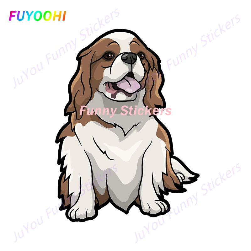 FUYOOHI Funny Stickers Exterior Accessories Cavalier King Charles Spaniel Vinyl Car Sticker Graffiti Decal Decoration KK