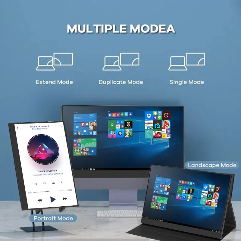 14 بوصة HD 1920*1080P HDR شاشة محمولة HDMI نوع C توصيل للهاتف التبديل PS4/5 وسادة الجدول شاشة خارجية رفيعة