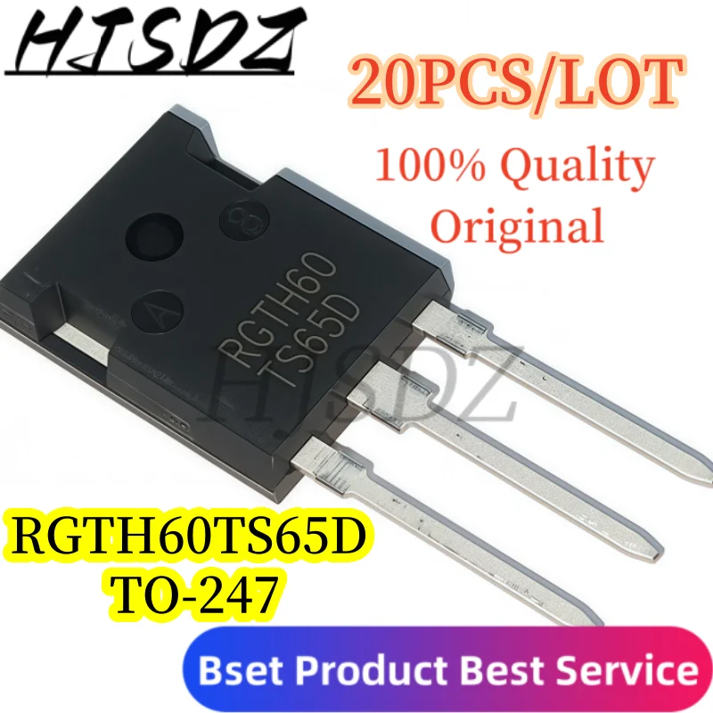 【 20PCS/LOT 】 RGTH60TS65D TO-247 IGBT tube 60A/650V | High efficiency power device brand new spot quick release