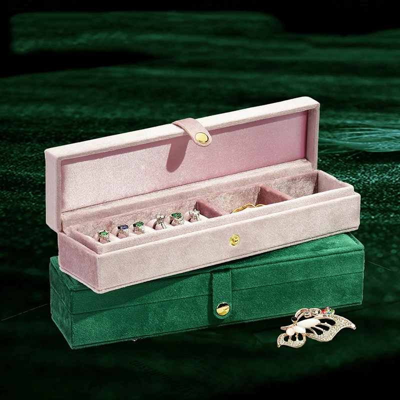 

Velvet snap ring storage box jewelry display box stud necklace pendant storage and display box