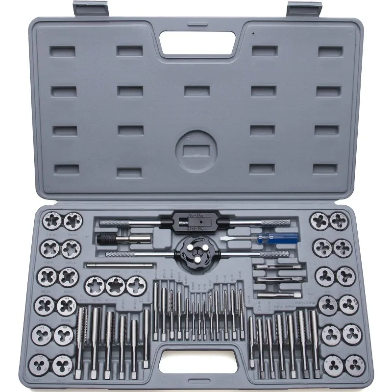 60-Pc Master Tap and Die Set - Include SAE Inch Size #4 to 1/2” and Metric Size M3 to M12