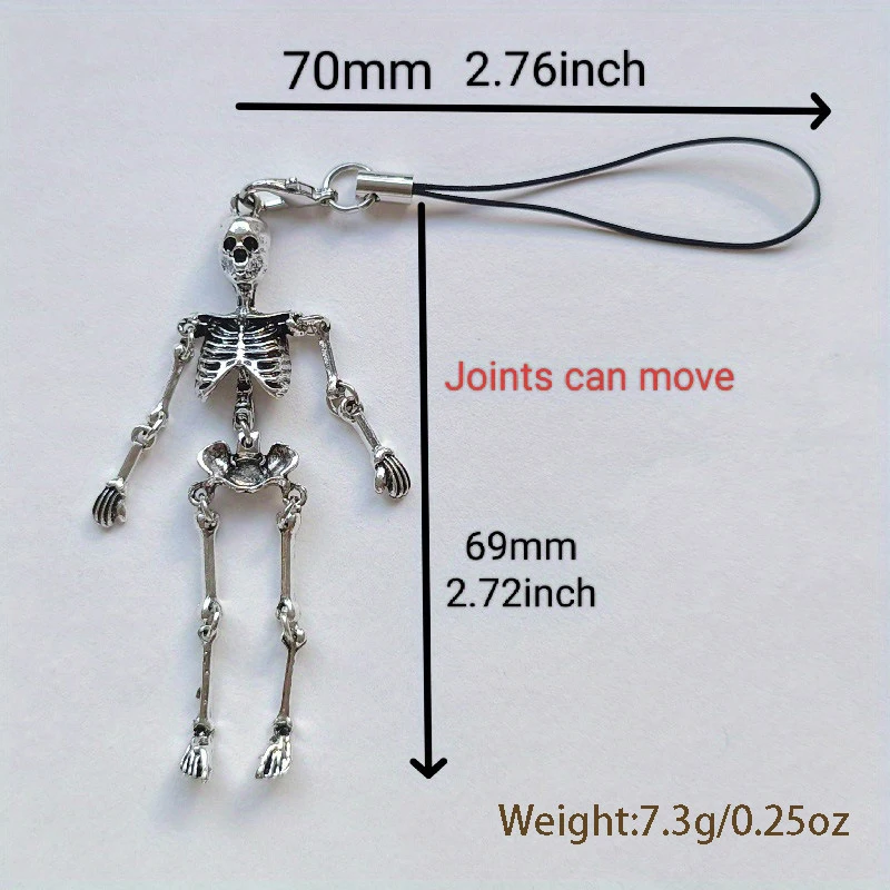 Großhandel Gotischer Lustiger Totenkopf-Schlüsselanhänger Taschenanhänger für Frauen Dunkler Rucksack-Anhänger Taschendekoration Halloween-Schmuck Geschenk