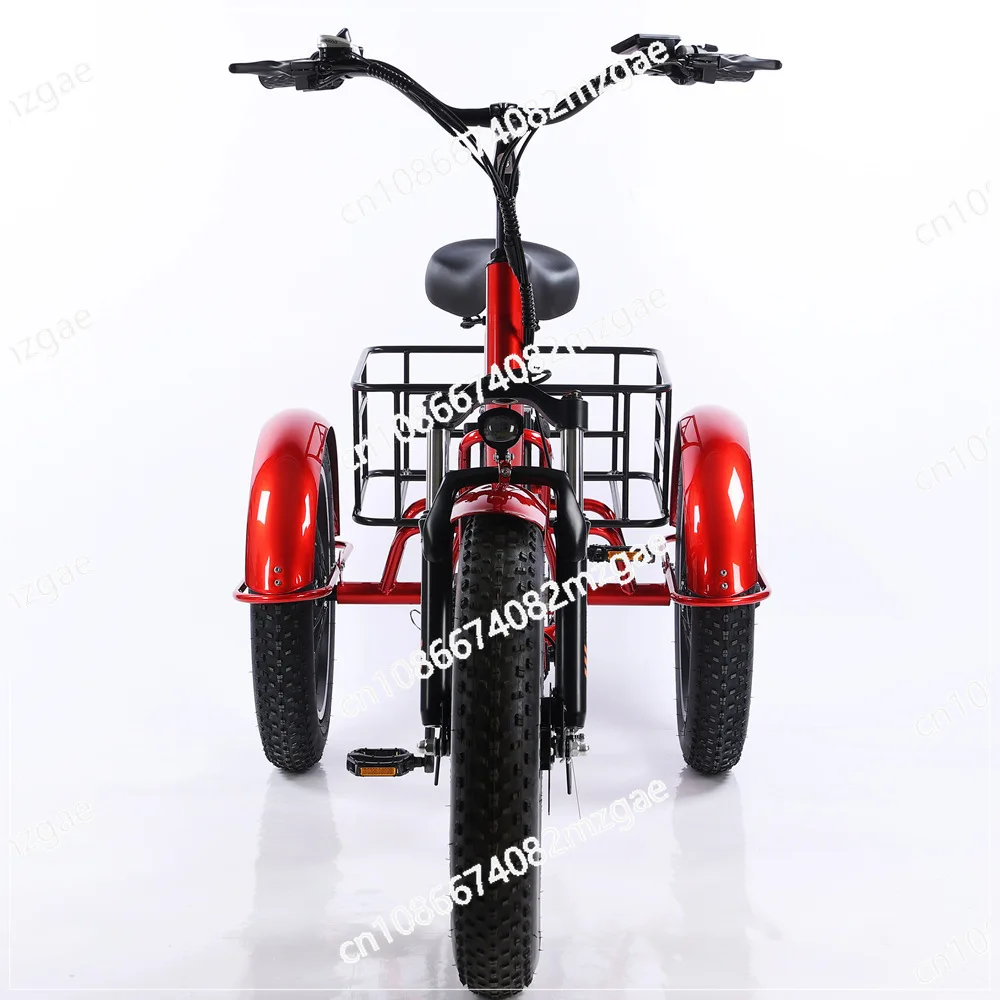 Vegetable Basket Snow Lightweight Tricycle Lithium Battery Pedal Front Drive Assisted Bicycle