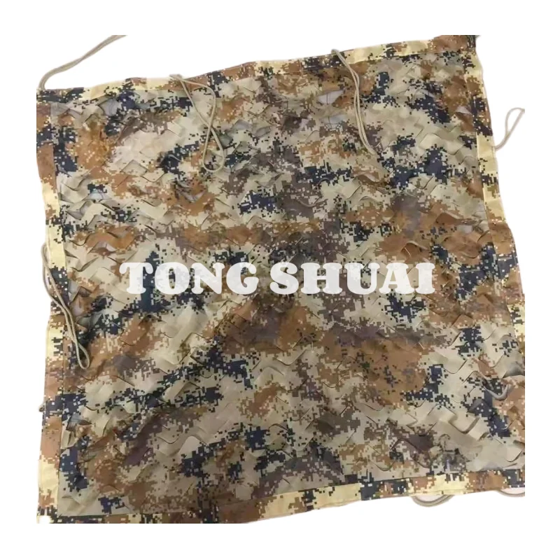 Desert Digital Camouflage Net Covers, Mesh Ropes for Military, Marine, Outdoor, Sniper, Hunting, Blind Hidden Concealment