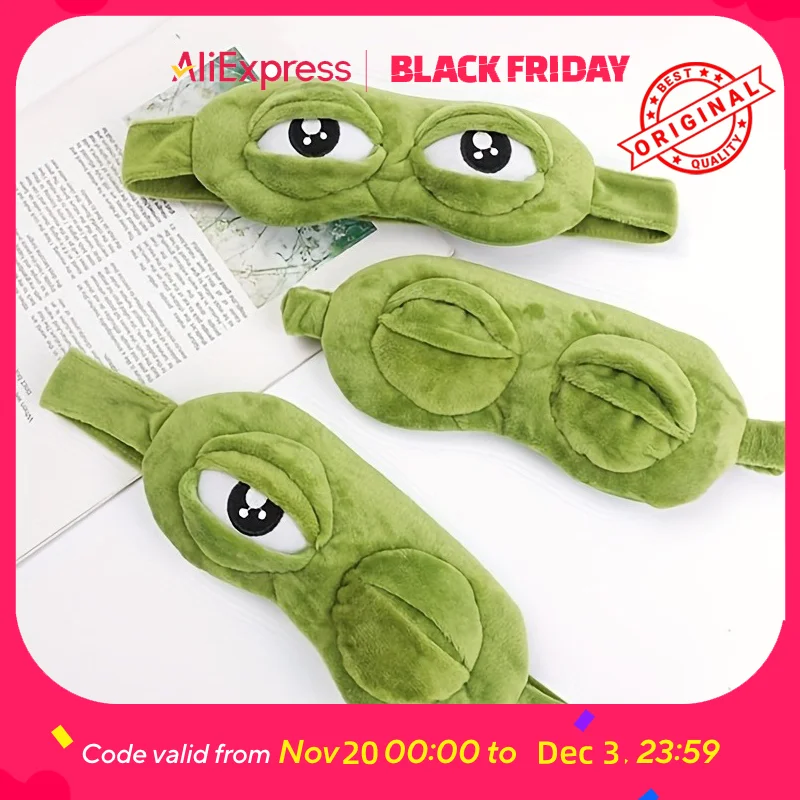 1-Piece Frog Eye Mask - Soft Fabric, Light-Blocking, Comfortable for Home & Travel